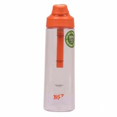 Пляшка для води пластик "Yes" 850мл помаранчева №707622(10)