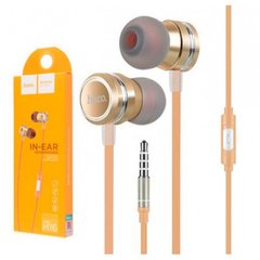 Навушники вакуумні метал. HOCO Ling Sound M16 (гарнітура) gold+мікрофон