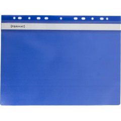 Папка-швидкозшивач Format F38504-02 А4 з перфорацією рифлена прозорий верх синя