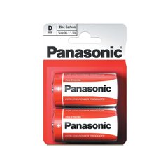 Батарейки Panasonic zinc carbon R-20 / блістер 2 шт (12) (60)