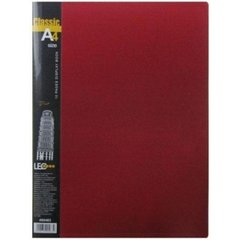 Папка з 10-ма файлами А4 Leo Classic L5001-06 червона