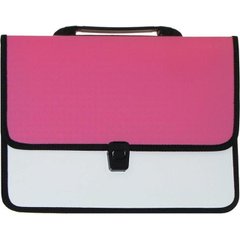 Портфель на застібці Economix Вишиванка E31641-09 пластиковий рожевий
