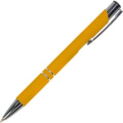 Ручка авт. кульк. "Economix" №E10312-05 Promo Soft сіня,метал.,корпус жовтий(10)(50)