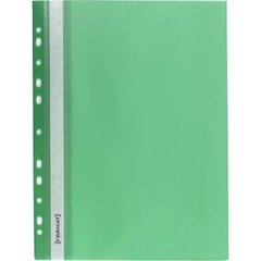 Папка-швидкозшивач Format F38504-04 А4 з перфорацією рифлена прозорий верх зелена