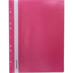Папка-швидкозшивач Format F38504-09 А4 з перфорацією рифлена прозорий верх рожева