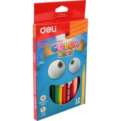 Олівці кольорові 12 кольорів "Deli" EC00600 Color Kids Jumbo